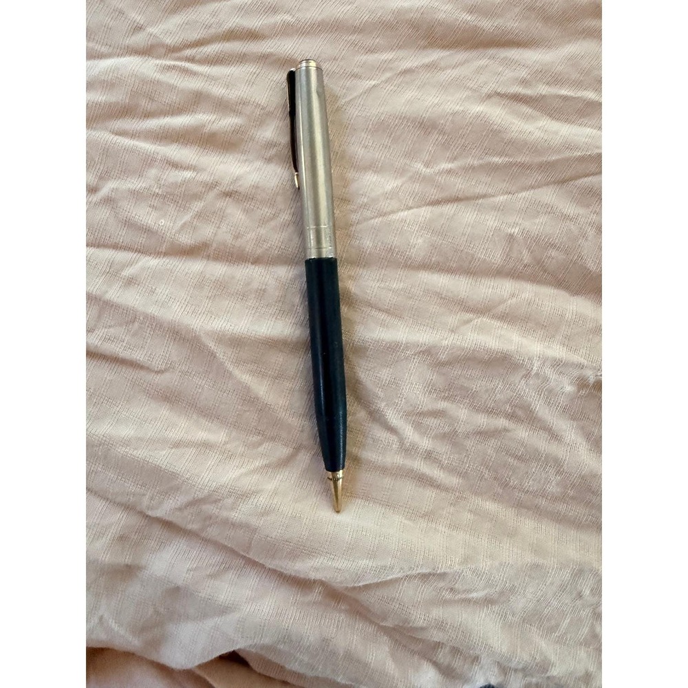 Vintage‎ Parker 51 Mechanical Pencil Black Silver Top Gold Trim